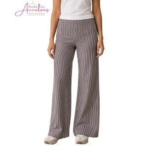 Enjoy Broek lang streep 923825 donker bruin
